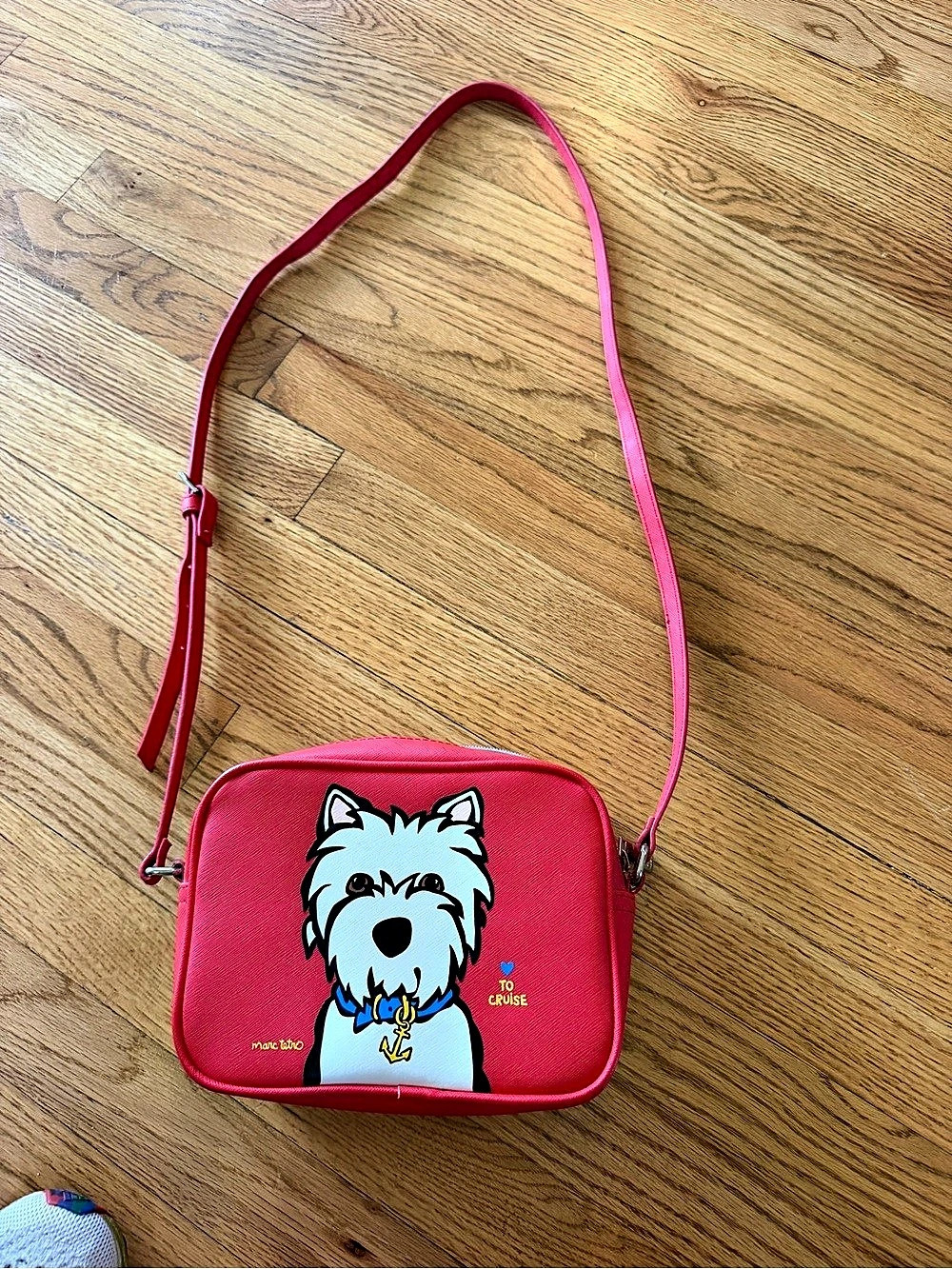 Marc Tetro Westie To Cruise Red Crossbody Bag